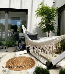 am-gardenhome Hamak bawełniany Boho + Stelaż XXL 94x94 6