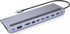 HUB USB Unitek 11 w 1 1x RJ-45 1x SD 1x USB-C PD 1x microSD  + 3x USB-A 3.0 (D1022B) 1