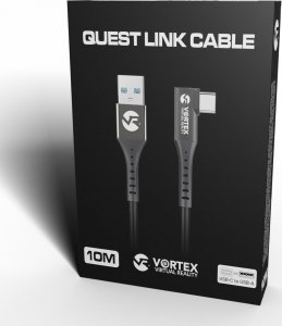 Vortex Virtual Reality Zestaw kabel 10m USB-A + haczyki podwieszające kabel | Oculus Quest 2 3