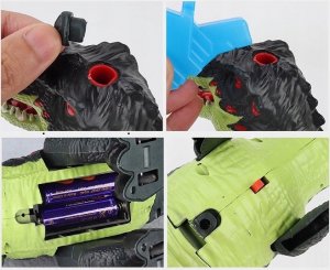 AIG Duży Dinozaur T-Rex Zieje Parą Ryczy Chodzi Świeci 6