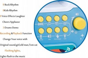 AIG Zestaw Do Karaoke Dla Dzieci Mikrofon Wzmacniacz 8