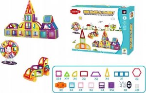 AIG Klocki Magnetyczne Panele Neodymowe 128 El Zestaw 8