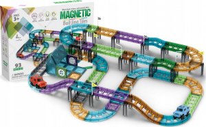 AIG Klocki Magnetyczne Edukacyjne Panele Kolejka Auta 1