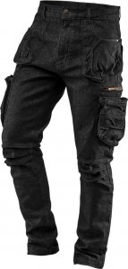 Neo Spodnie robocze 5-kieszeniowe DENIM, czarne, rozmiar L 1