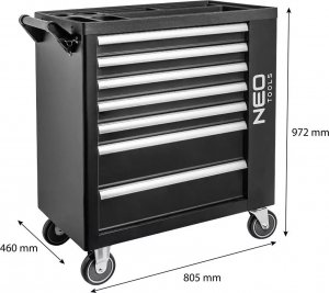Wózek narzędziowy Neo 1 półka 7 szuflad  (84-217) 15