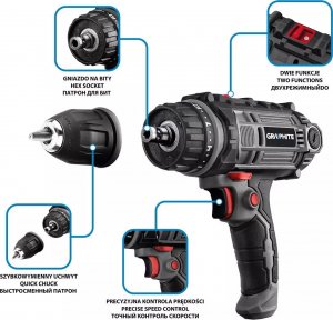 Wiertarko-wkrętarka Graphite 58G793 2