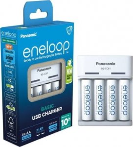 Ładowarka Panasonic Panasonic Eneloop Basic Charger USB BQ-CC61 incl. 4xAA 2200mAh 1