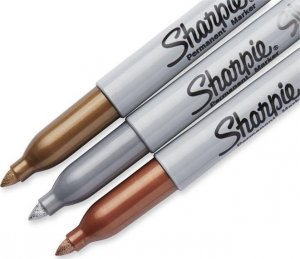 Sharpie Markery Metallic złoty srebrny brązowy 2
