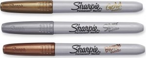 Sharpie Markery Metallic złoty srebrny brązowy 3
