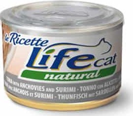 Life Pet Care LIFE CAT pusz.150g TUNA+ANCHOVIES+SURIMI LA RICETTE /24 1