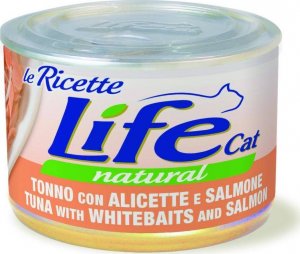 Life Pet Care LIFE CAT pusz.150g TUNA+ANCHOVIES+SALMON LA RICETTE /24 1