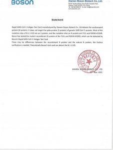 Boson TEST DO SAMOKONTROLI ANTYGENOWY COVID-19 x5 9