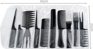 Eko-Higiena Zestaw grzebieni fryzjerskich 10 sztuk + etui 8