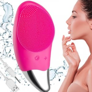 Eko-Higiena Szczoteczka soniczna do oczyszczania twarzy, masażer różowy 5