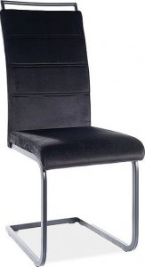 SIGNAL MEBLE Krzesło H-441 VELVET czarne na płozie 1
