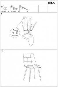 SIGNAL MEBLE Krzesło MILA VELVET czarne aksamitne Signal 5