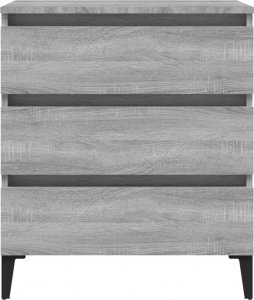 vidaXL KOMODA, SZARY DĄB SONOMA, 60X35X69 5