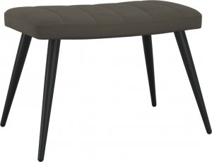 vidaXL FOTEL Z PODNÓŻKIEM CIEMNOSZARY OBITY AKSAMITEM 7