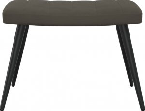 vidaXL FOTEL Z PODNÓŻKIEM CIEMNOSZARY OBITY AKSAMITEM 8