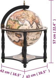 vidaXL BAREK GLOBUS ZE STOJAKIEM NA WINO LITY EUKALIPTUS 8