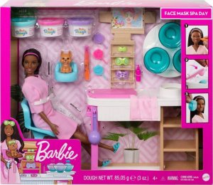 Lalka Barbie Mattel BARBIE SALON SPA EXTRA LALKA MASA MASECZKI PIESEK 1