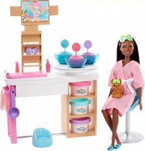 Lalka Barbie Mattel BARBIE SALON SPA EXTRA LALKA MASA MASECZKI PIESEK 2