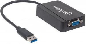 Adapter USB Manhattan USB D-Sub (VGA), Czarny (152303) 1