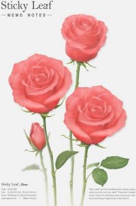 Appree Kartki samoprzylepne - róża czerwona L 1