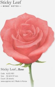Appree Kartki samoprzylepne - róża czerwona 1