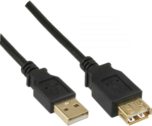Kabel USB MicroConnect USB-A - USB-A 3 m Czarny (USBAAF3G) 1