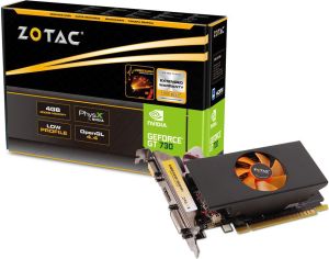 Karta graficzna Zotac GT 730 4GB DDR5 (64 bit), DVI-D, HDMI, VGA, BOX (ZT-71118-10L) 1