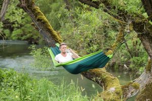 Amazonas Hamak Silk Traveller Forest Green 220x140cm (AZ-1030170) 2