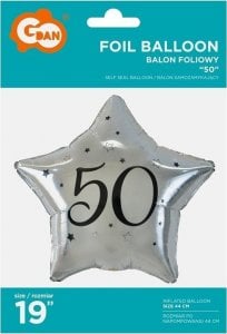 GoDan Balon foliowy 50-tka gwiazda srebrna 1