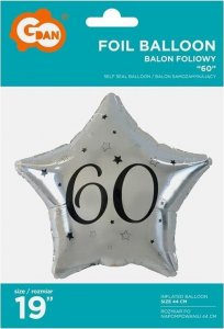 GoDan Balon foliowy 60-tka gwiazda srebrna 1
