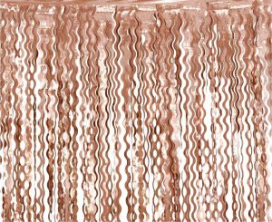 GoDan Kurtyna Spirale metaliczna różowo złota 100x200cm 1