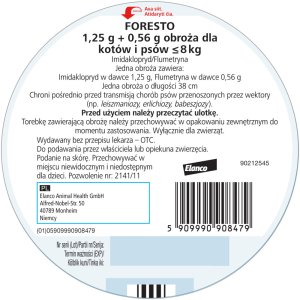 Elanco Obroża przeciwko pchłom i kleszczom Foresto dla psa i kota do 8 kg 38 cm 4
