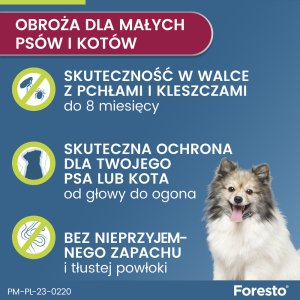 Elanco Obroża przeciwko pchłom i kleszczom Foresto dla psa i kota do 8 kg 38 cm 6
