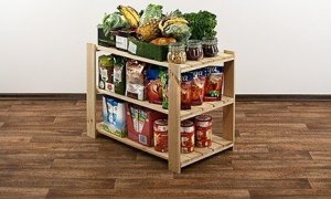 Wamar-Sosenka MAXI Regał Drewniany 64x80x50 cm 3 Półki ażurowe Surowy Drewno sosnowe MAXI-2MA+ 2