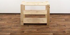 Wamar-Sosenka MAXI Regał Drewniany 64x80x50 cm 3 Półki ażurowe Surowy Drewno sosnowe MAXI-2MA+ 7