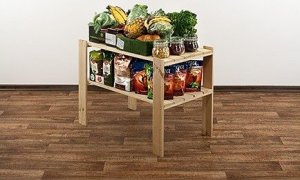 Wamar-Sosenka MAXI Regał Drewniany 64x80x50 cm 2 Półki pełne Surowy Drewno sosnowe MAXI-2MP 4