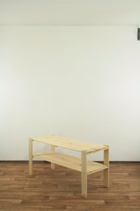 Wamar-Sosenka MAXI Regał Drewniany 64x120x50 cm 2 Półki ażurowe Surowy Drewno sosnowe MAXI-2NA 5