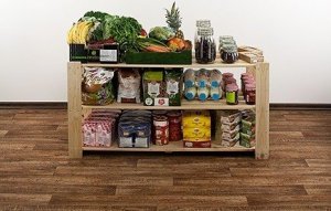 Wamar-Sosenka MAXI Regał Drewniany 64x120x50 cm 3 Półki ażurowe Surowy Drewno sosnowe MAXI-2NA+ 5