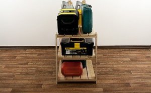 Wamar-Sosenka MAXI Regał Drewniany 64x120x50 cm 3 Półki ażurowe Surowy Drewno sosnowe MAXI-2NA+ 8