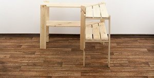 Wamar-Sosenka MAXI Regał Narożny Drewniany 64x85x30 cm 2 Półki ażurowe Surowe drewno sosnowe MAXI-2ZA 2