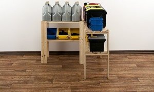 Wamar-Sosenka MAXI Regał Narożny Drewniany 64x85x30 cm 2 Półki ażurowe Surowe drewno sosnowe MAXI-2ZA 6