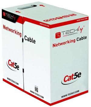 Techly Kabel instalacyjny skrętka, UTP, Cat5e, drut, 305m, szary (305526) 1
