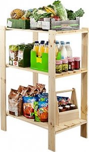 Wamar-Sosenka MAXI Regał Drewniany 115x80x50 cm 3 Półki ażurowe Surowe drewno sosnowe MAXI-3MA 5