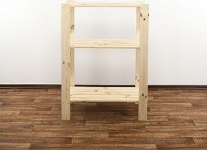 Wamar-Sosenka MAXI Regał Drewniany 115x80x50 cm 3 Półki ażurowe Surowe drewno sosnowe MAXI-3MA 7