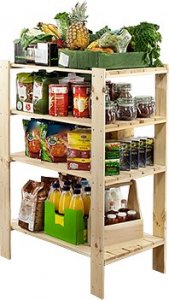 Wamar-Sosenka MAXI Regał Drewniany 115x80x50 cm 4 Półki ażurowe Surowy Drewno sosnowe MAXI-3MA+ 5