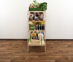 Wamar-Sosenka MAXI Regał Drewniany 115x80x50 cm 4 Półki ażurowe Surowy Drewno sosnowe MAXI-3MA+ 7